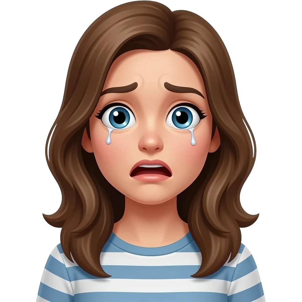Mujer real muy asustada emoji