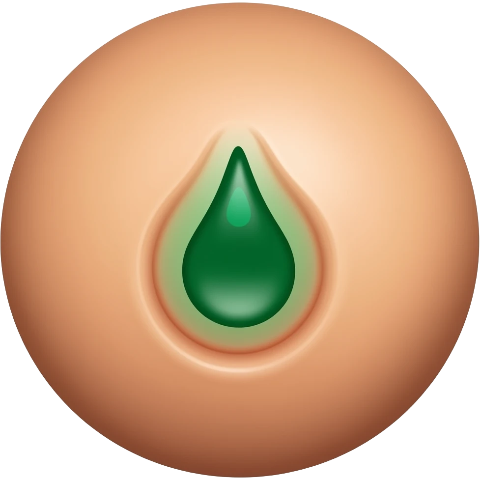 skin abscess with green fluid emoji