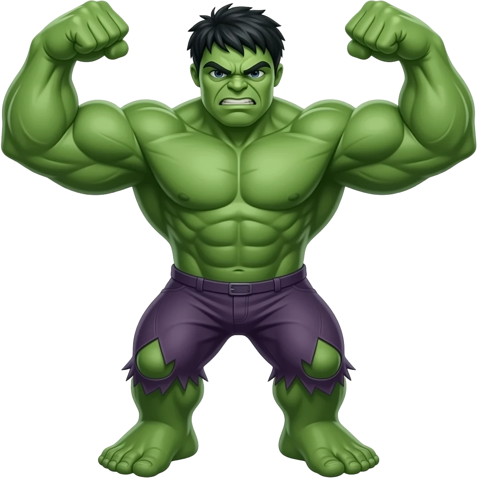 Hulk mogging emoji