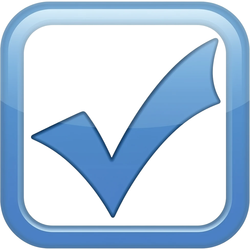 ✓ en bleu emoji
