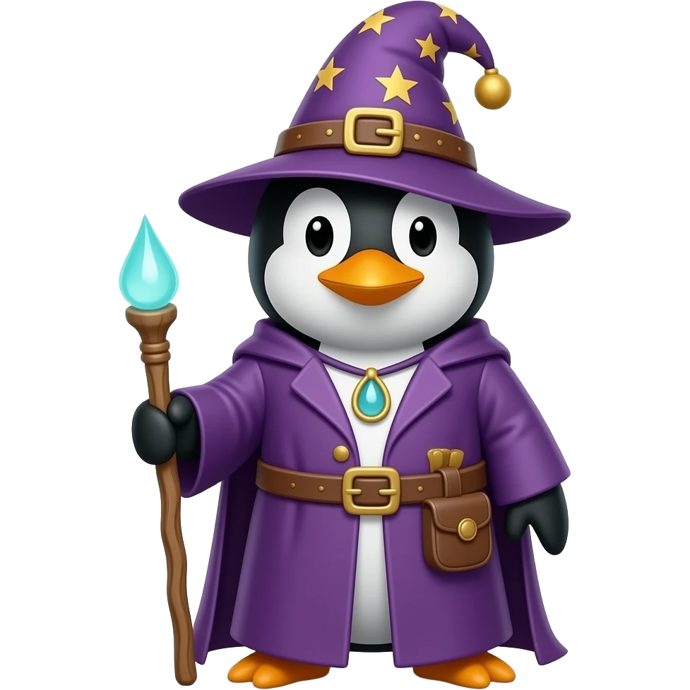Penguin Wizard emoji
