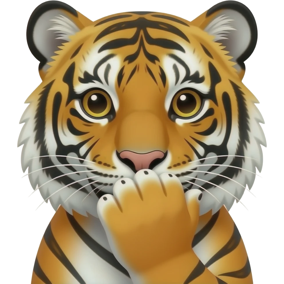 TİGER EMOJİ × BE QUİET EMOJİ emoji