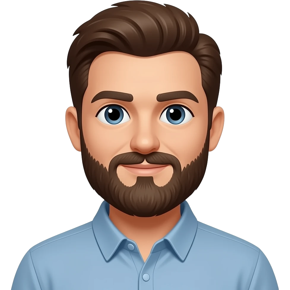 with a beard emoji