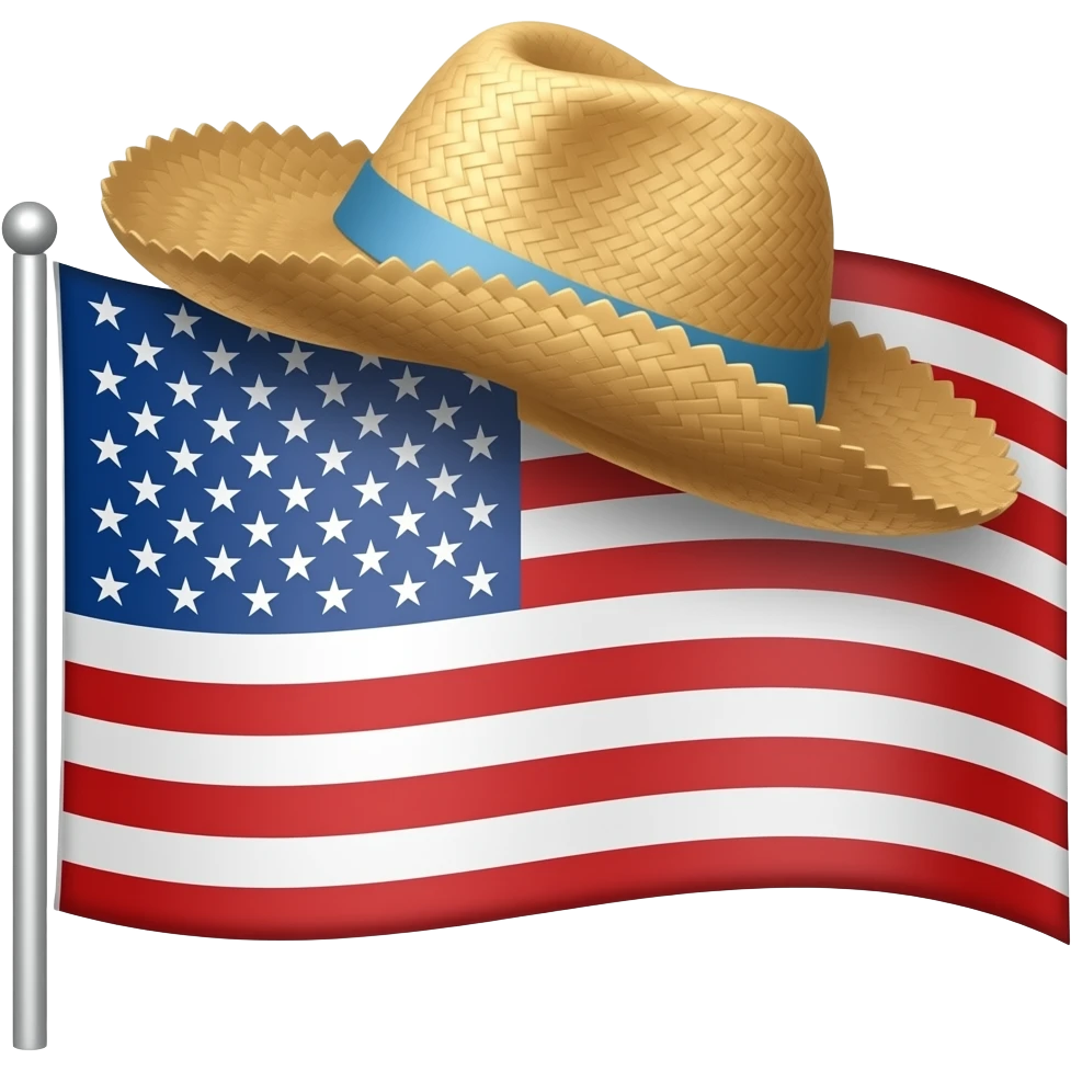 Straw hat flag emoji emoji