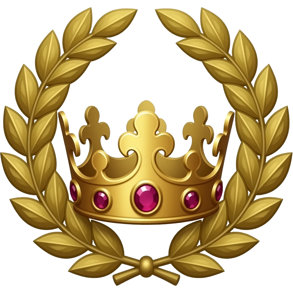 Corona de laurel imperial de oro y diamantes rojos del dios Emperador de Warhammer 40k emoji