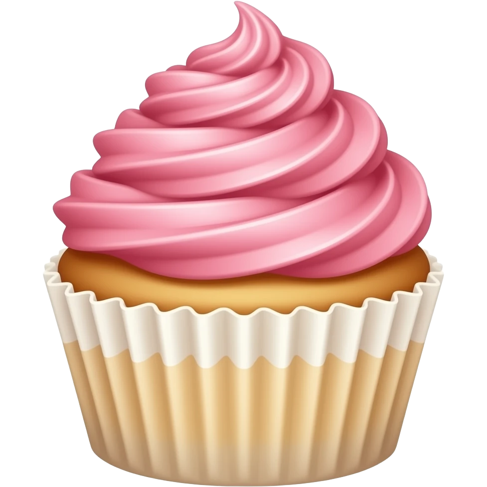 Cupcake with pink icing emoji