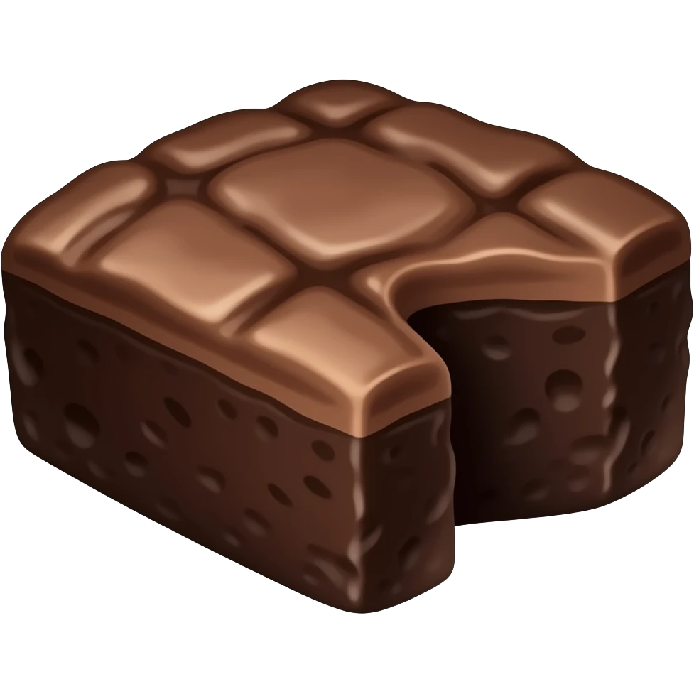 black brown brownie emoji