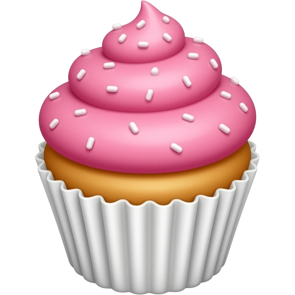 Cupcake with pink icing emoji