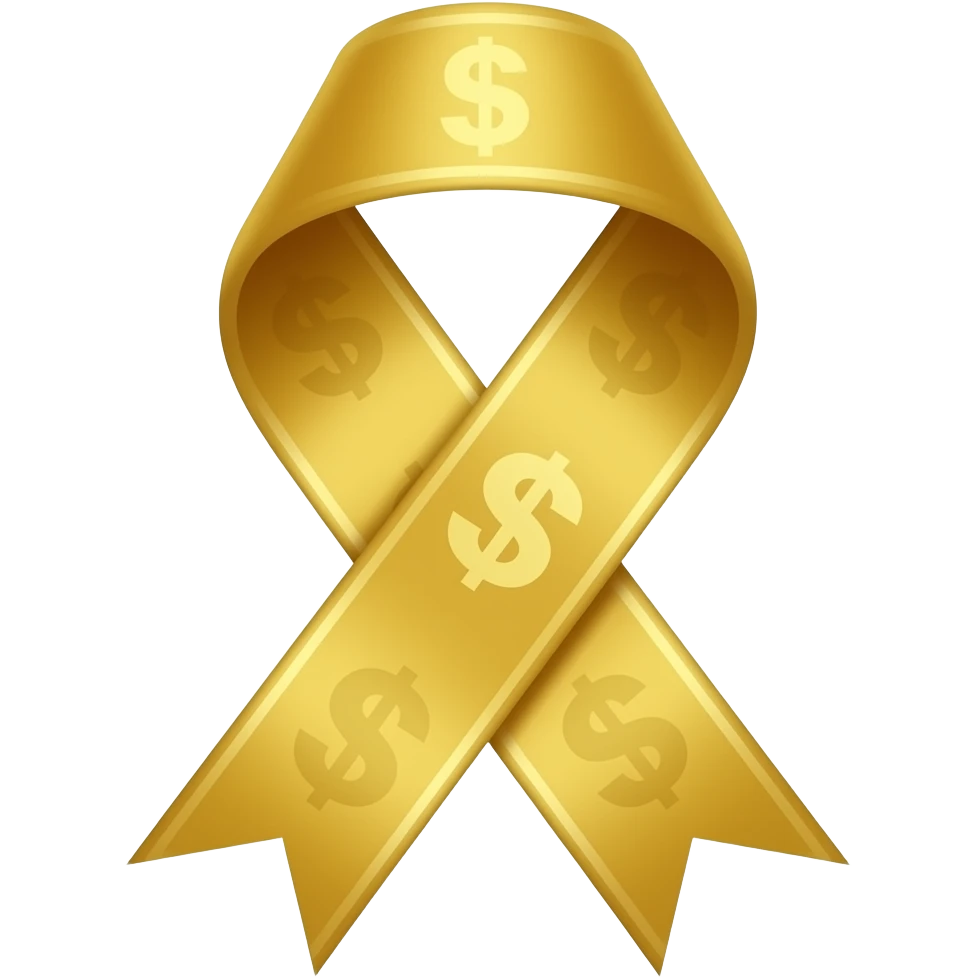 A dollar Ribbon emoji