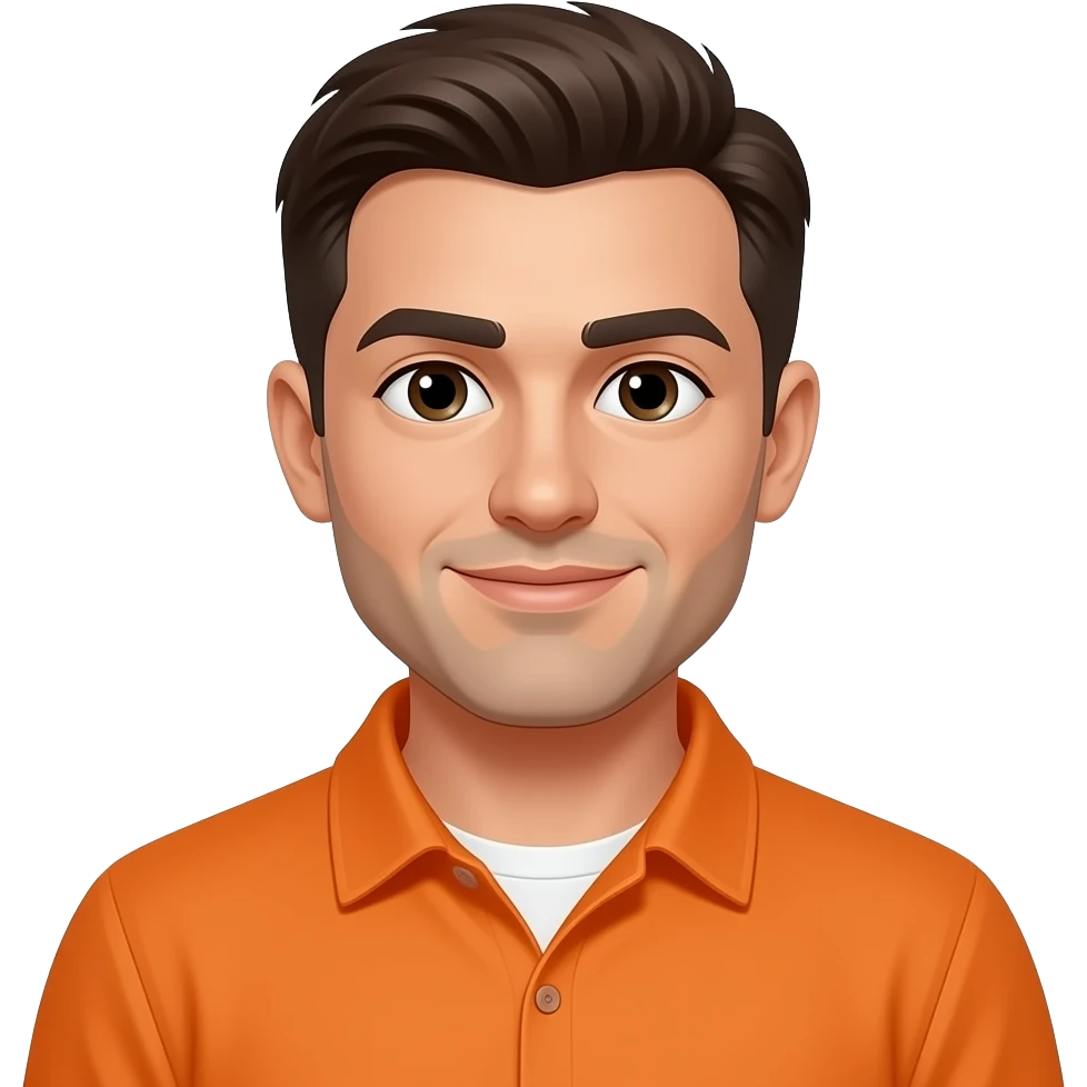 man in orange clothes emoji