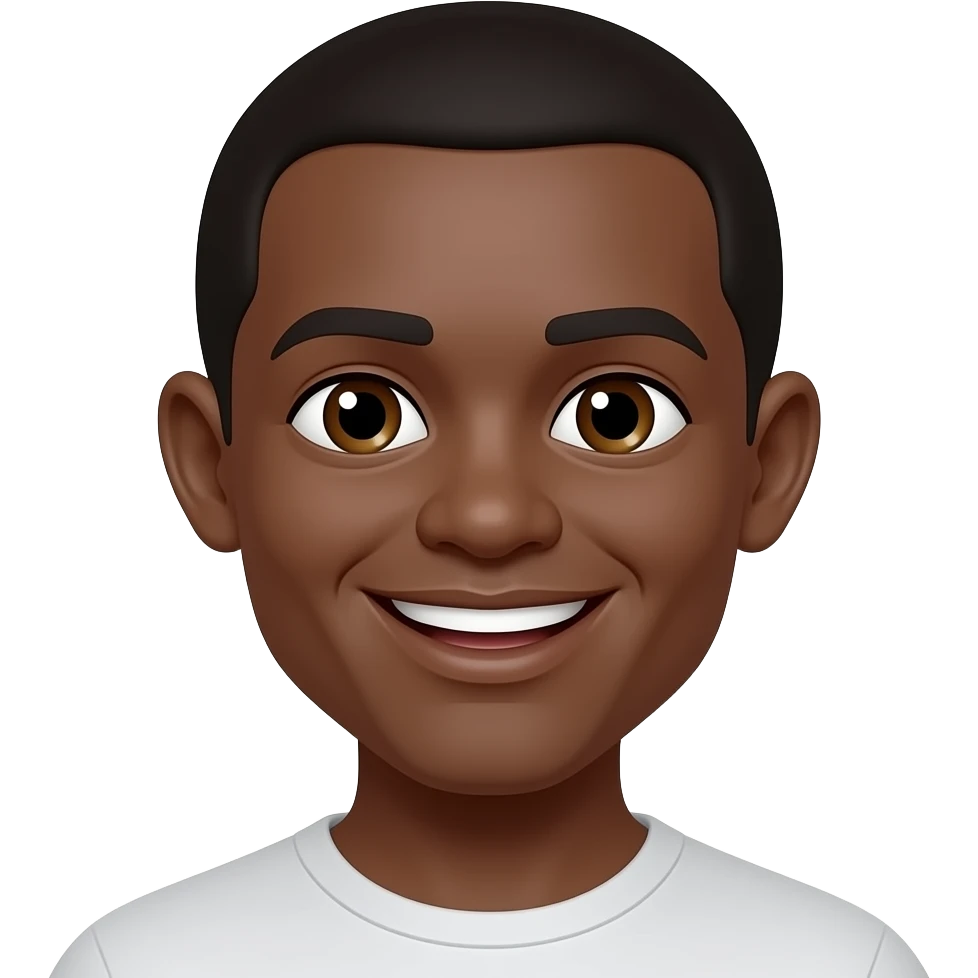 Black smiling face from android emoji