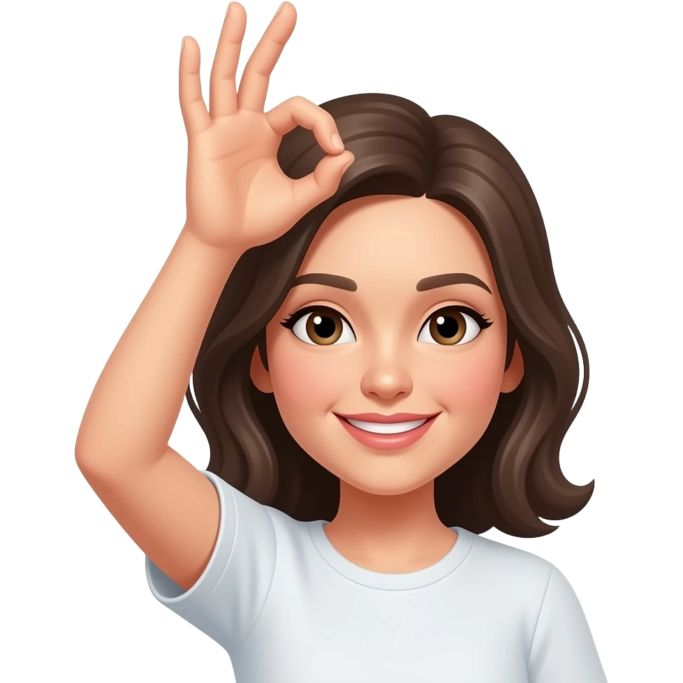 머리 위로 OK 제스처를 하는 여자사람 emoji