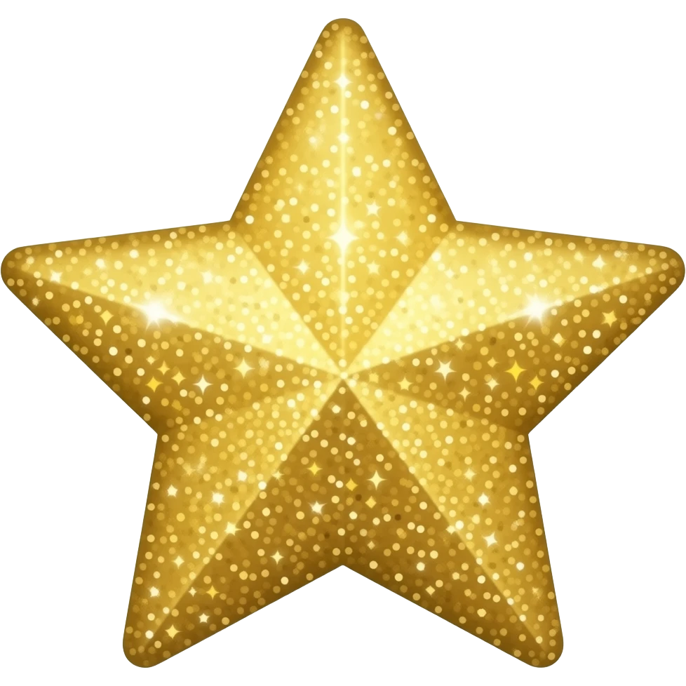 sparkly twinkling golden star emoji