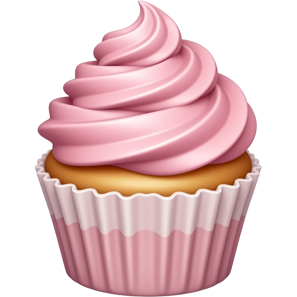 Cupcake with pink icing emoji