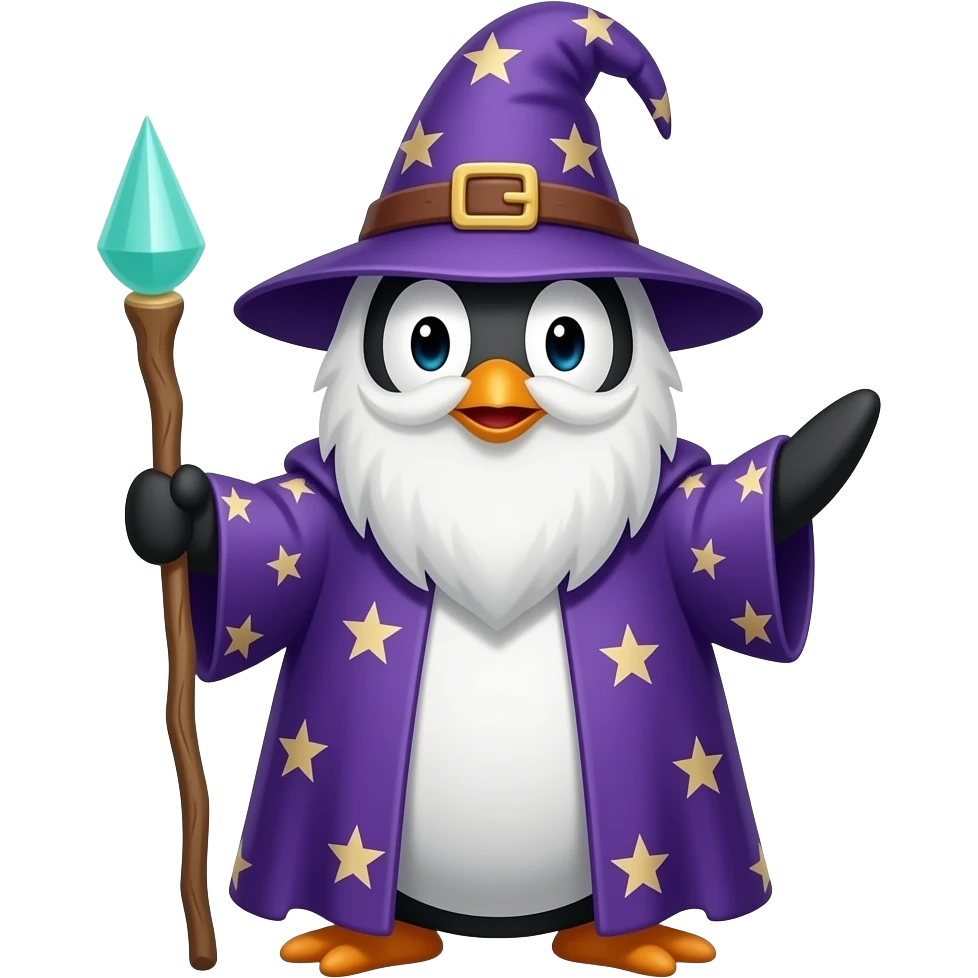 Penguin Wizard emoji
