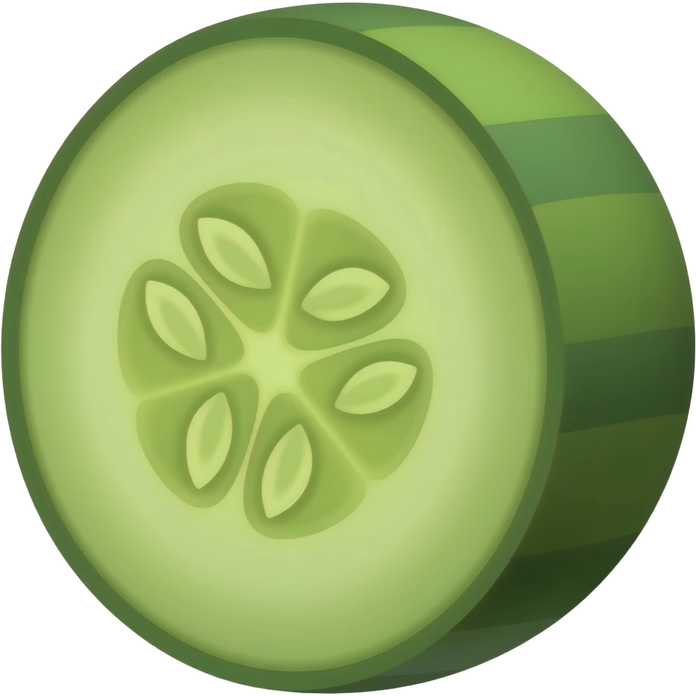sliced whole cucumber emoji