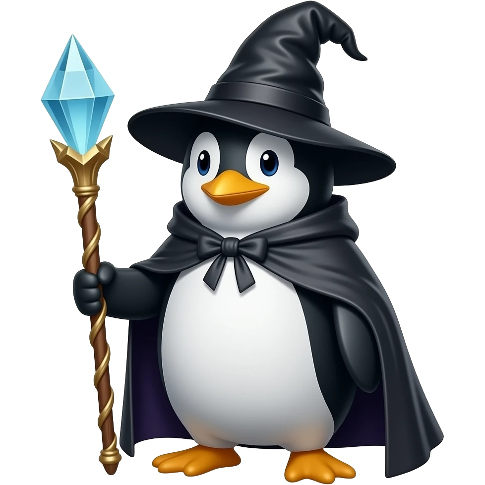 Penguin Wizard emoji