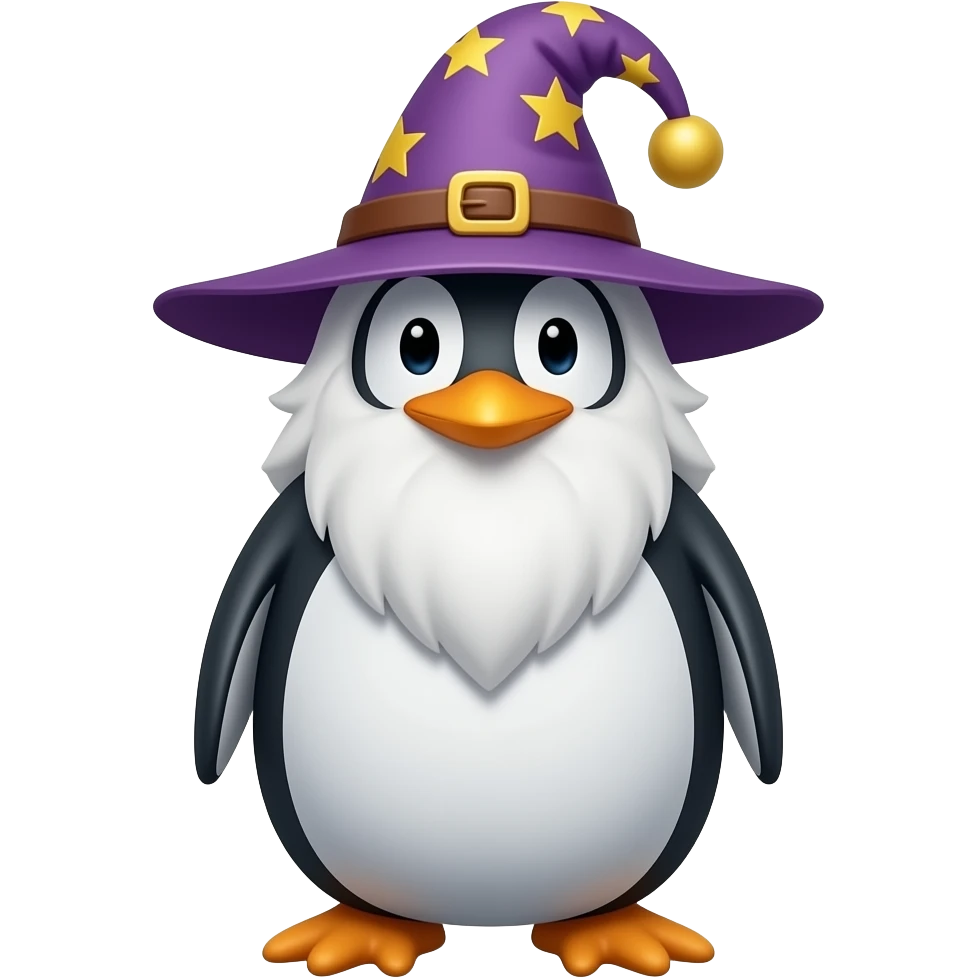 Penguin Wizard emoji