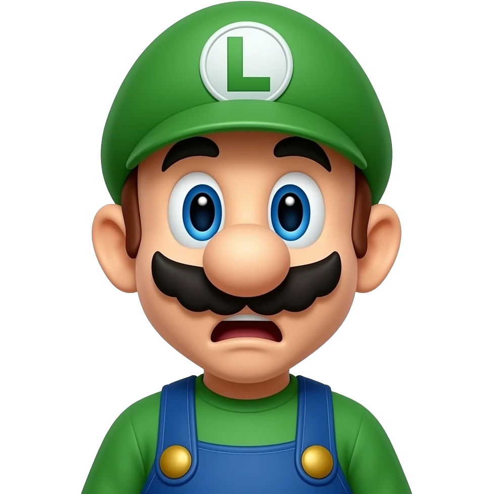 luigi scared emoji