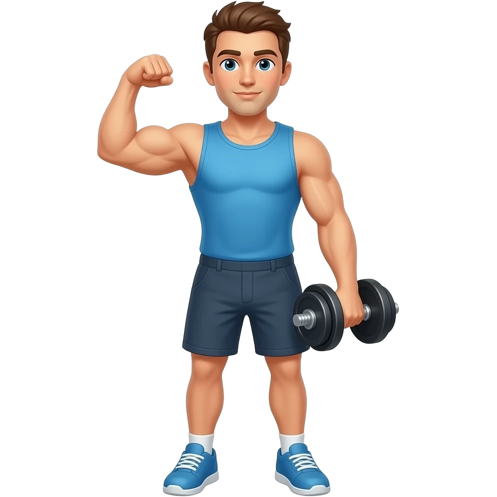 dumbbell biceps emoji