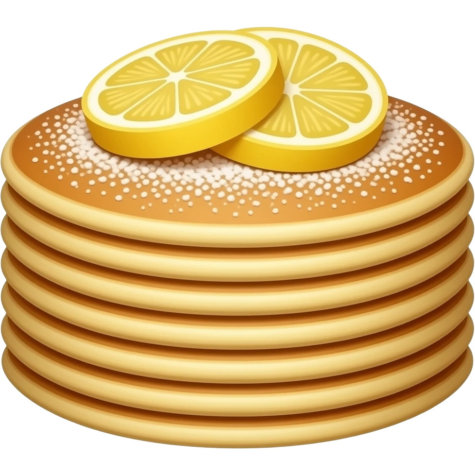 pancakes with lemons and sugar on top emoji