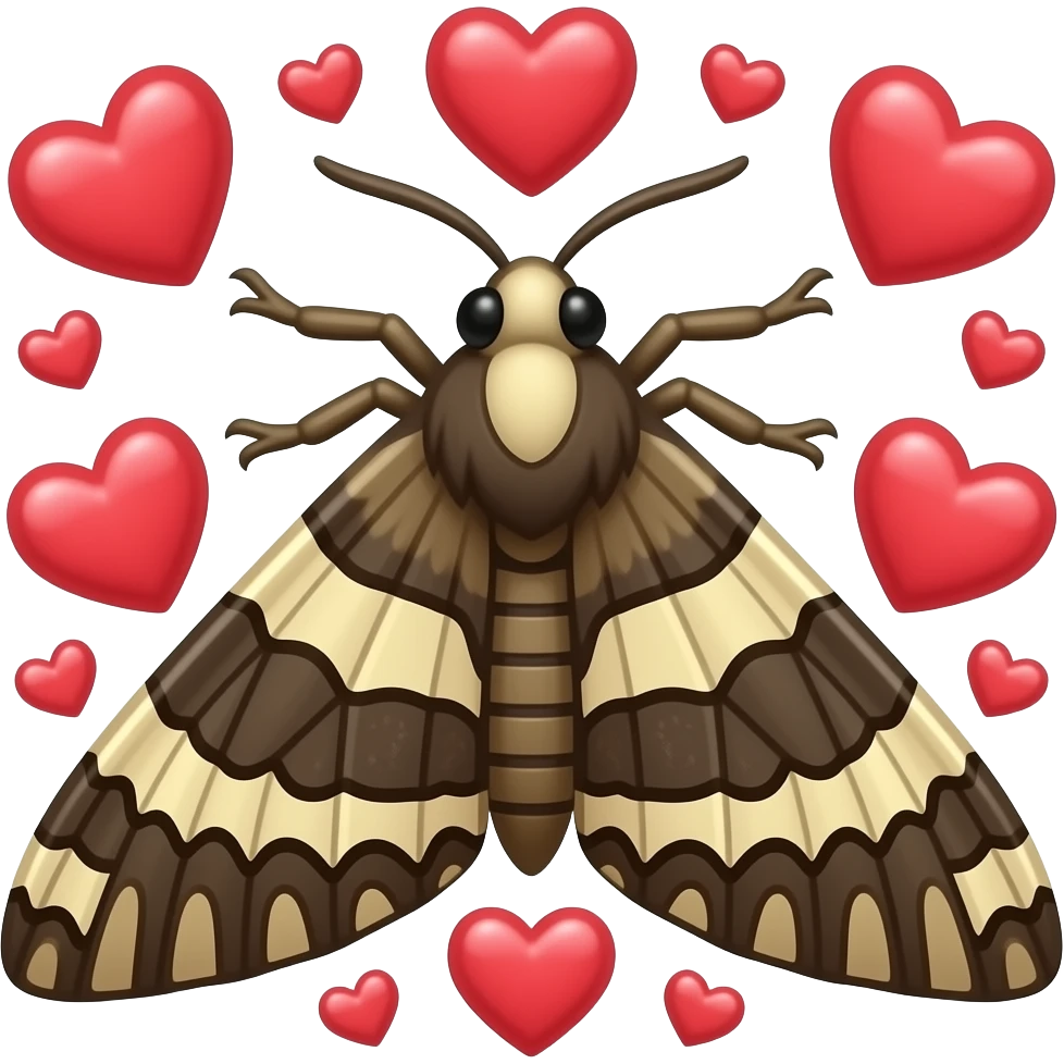 Deathshawk Moth surrounder by hearts emoji