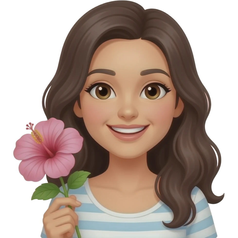🌺+😆 emoji