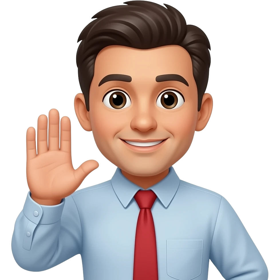 italian man saying ciao emoji