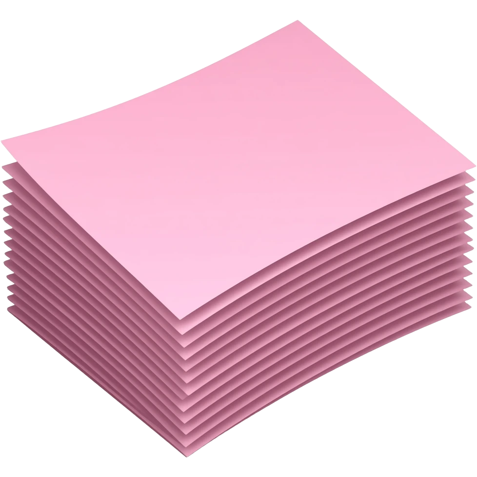 pink papers emoji