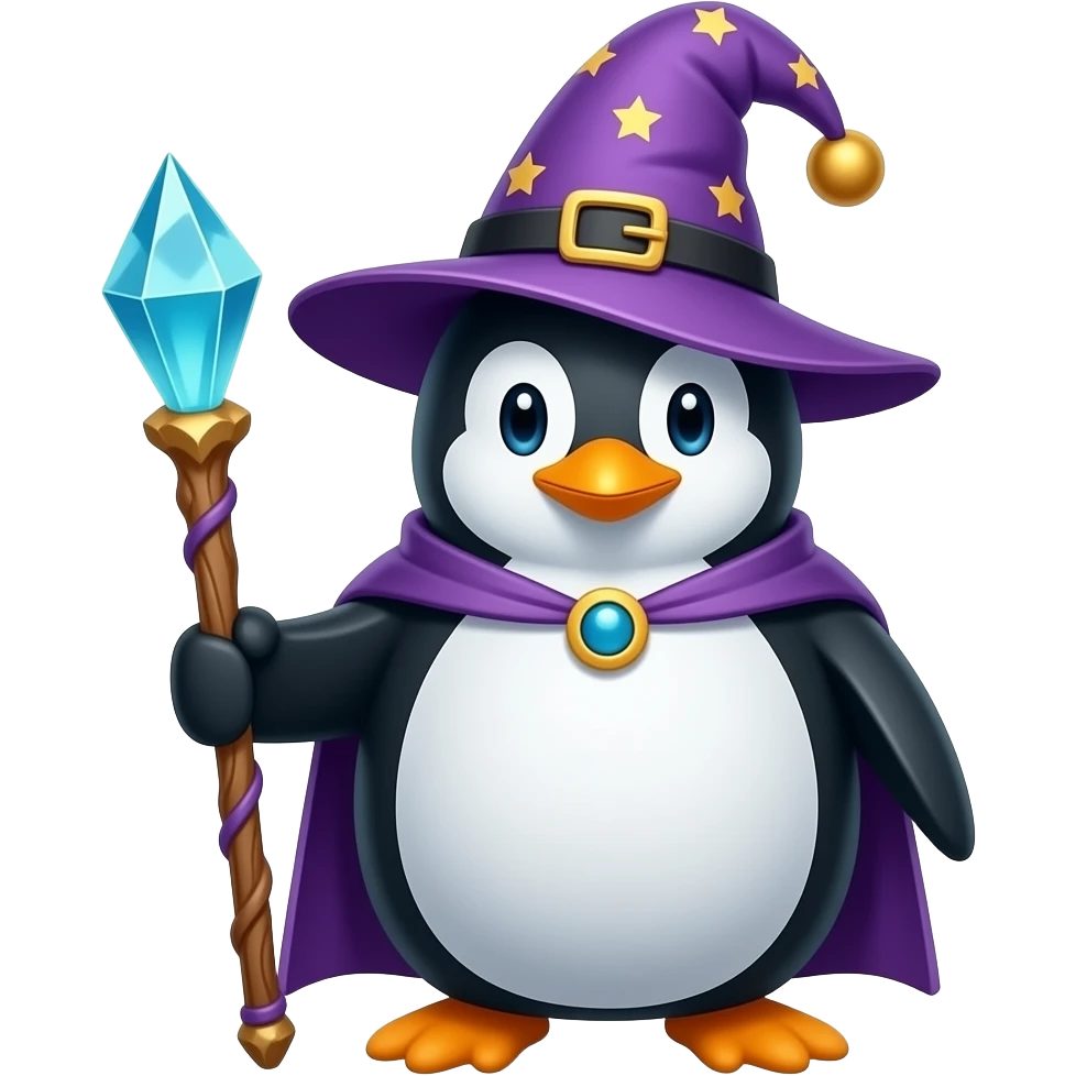 Penguin Wizard emoji