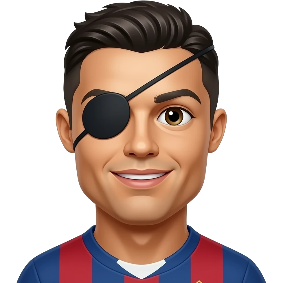 Ronaldo with eye patch emoji