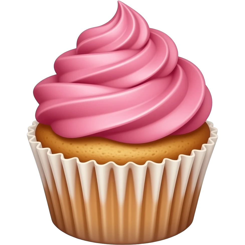 Cupcake with pink icing emoji