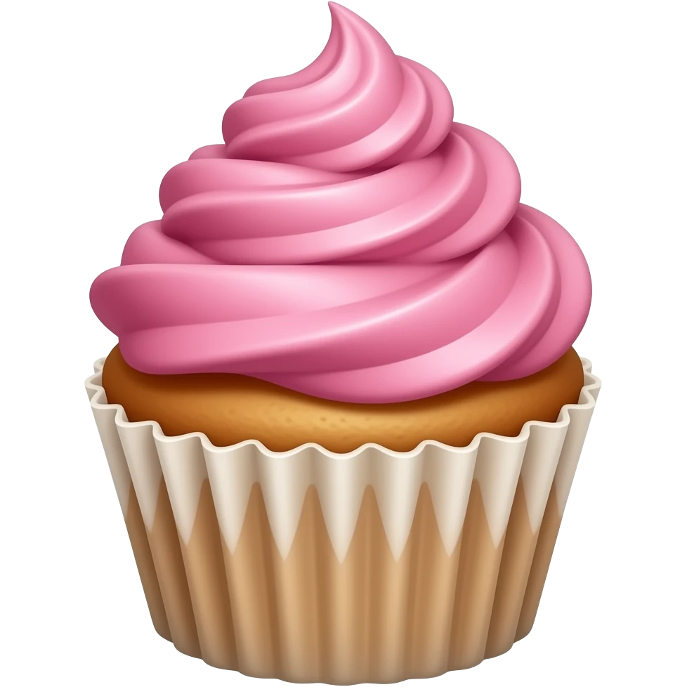 Cupcake with pink icing emoji
