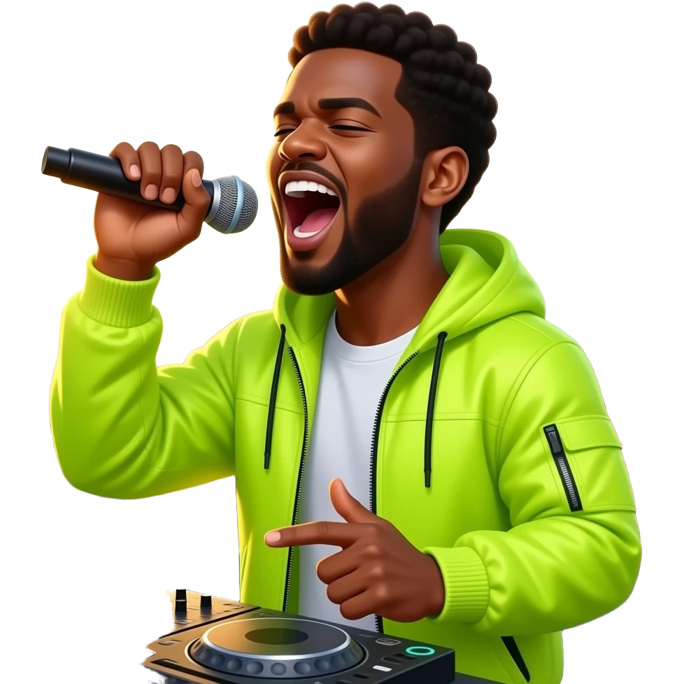 19. DJ Hypebeast     Festival DJ yelling morning hype announcements. emoji