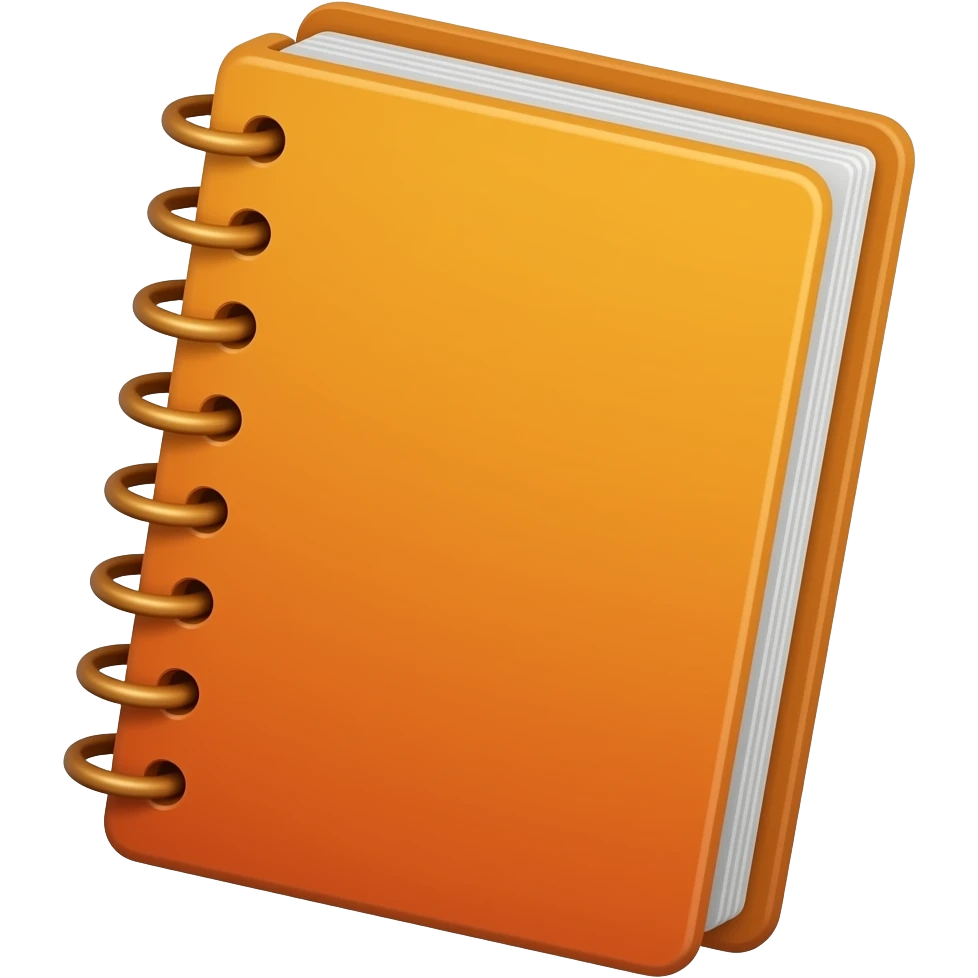 orange notebook emoji