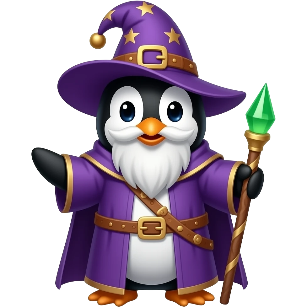 Penguin Wizard emoji