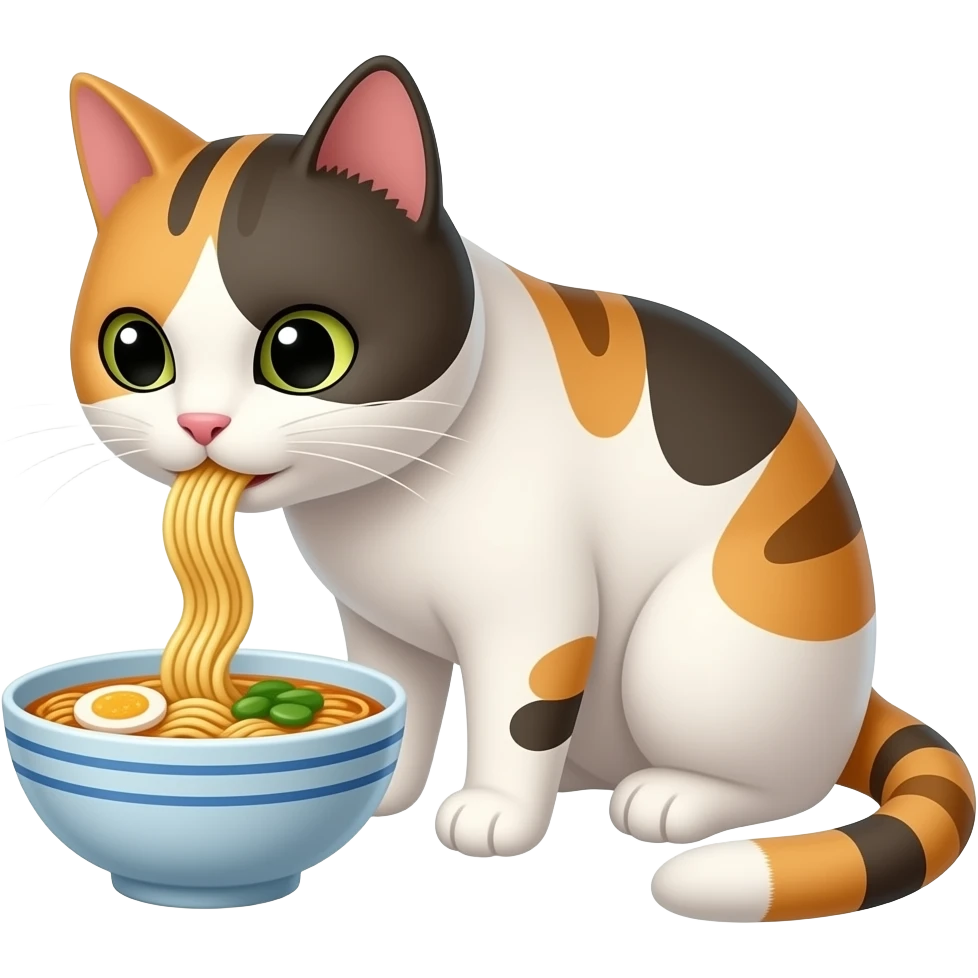 Ramen cat emoji