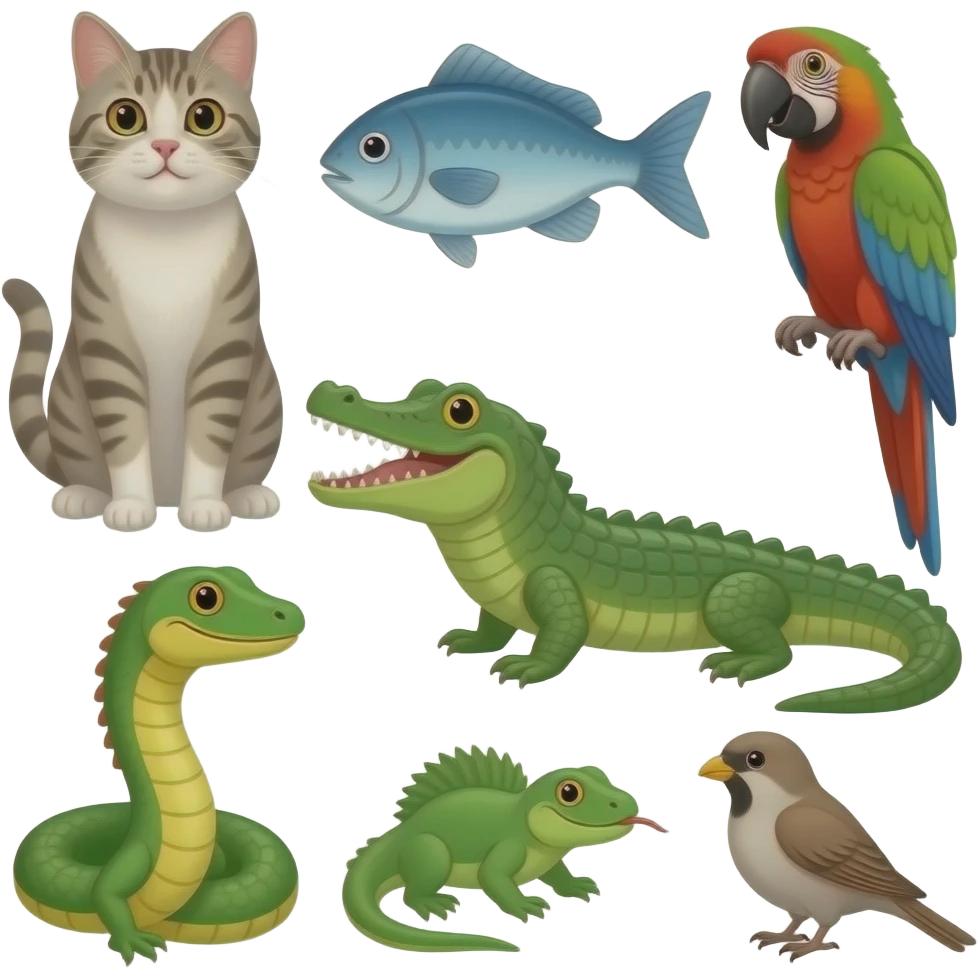 🐶🐈🐹🐟🐊🐍🦎🦜🐦 emoji