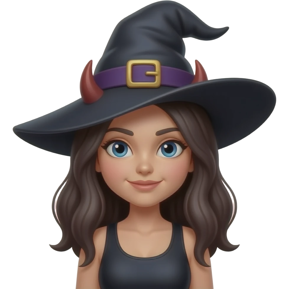 Witch with Devil dark emoji