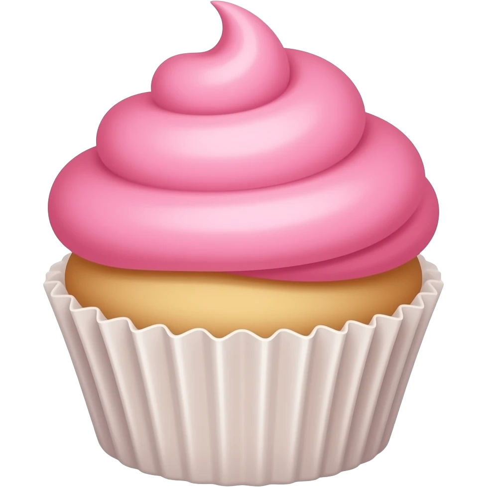Cupcake with pink icing emoji