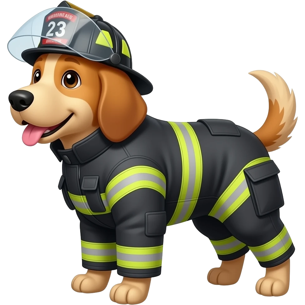 firefighter dog emoji