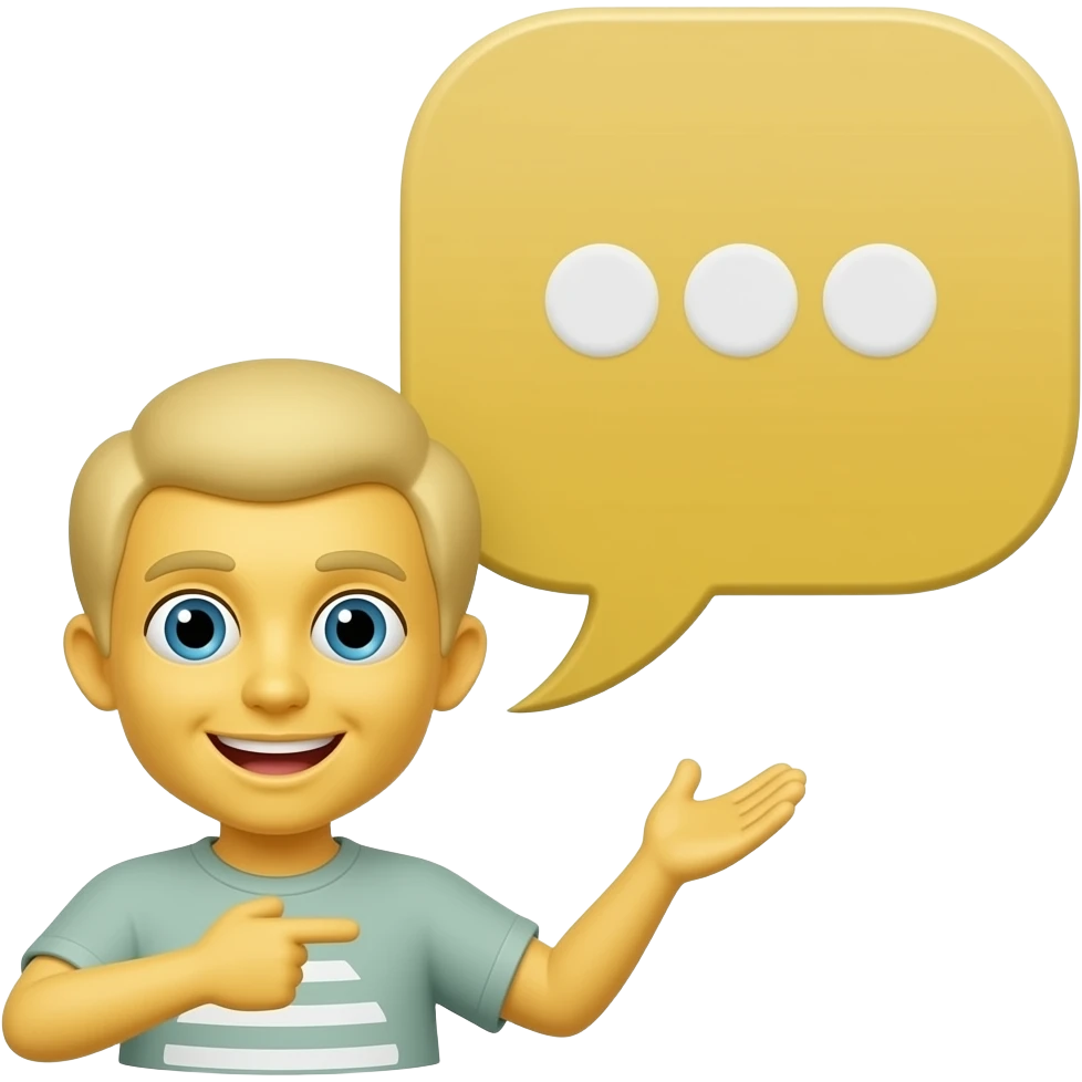 yellow emoji speaking with speech bubbles emoji