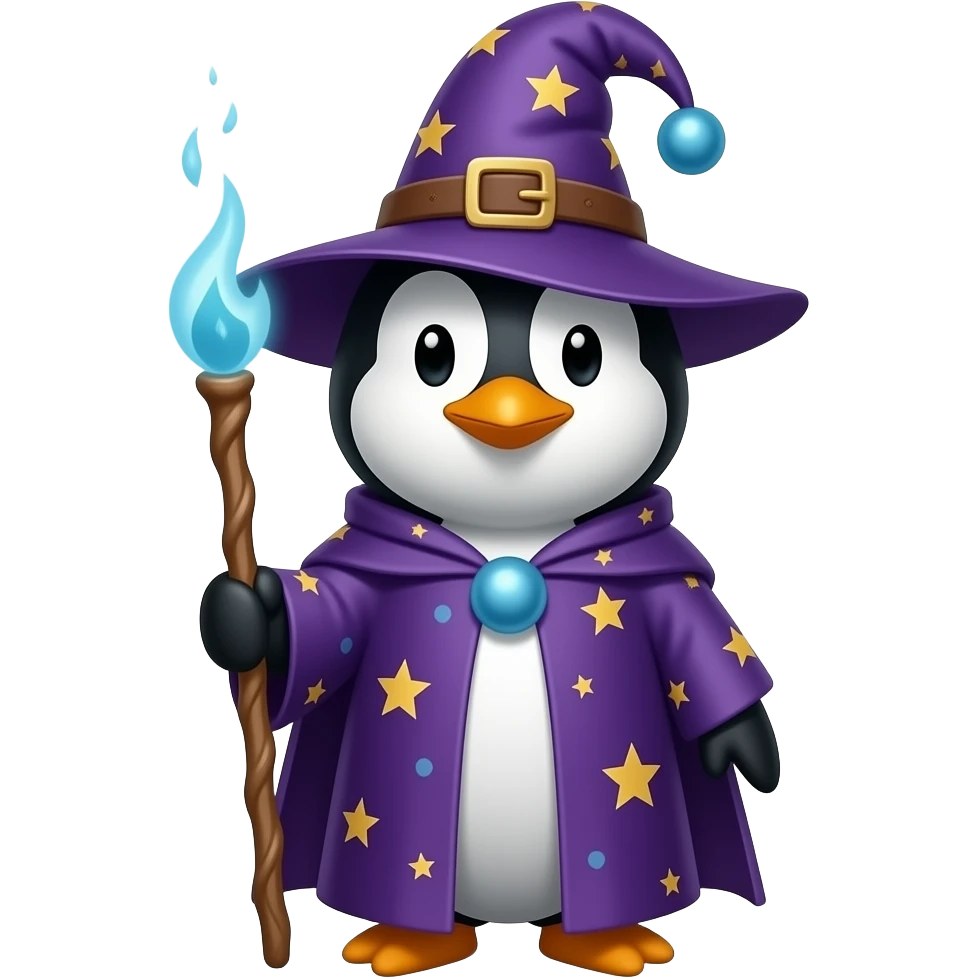 Penguin Wizard emoji | AI Emoji Generator
