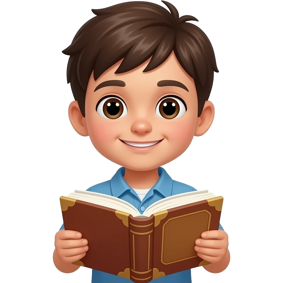 boy holding a book emoji