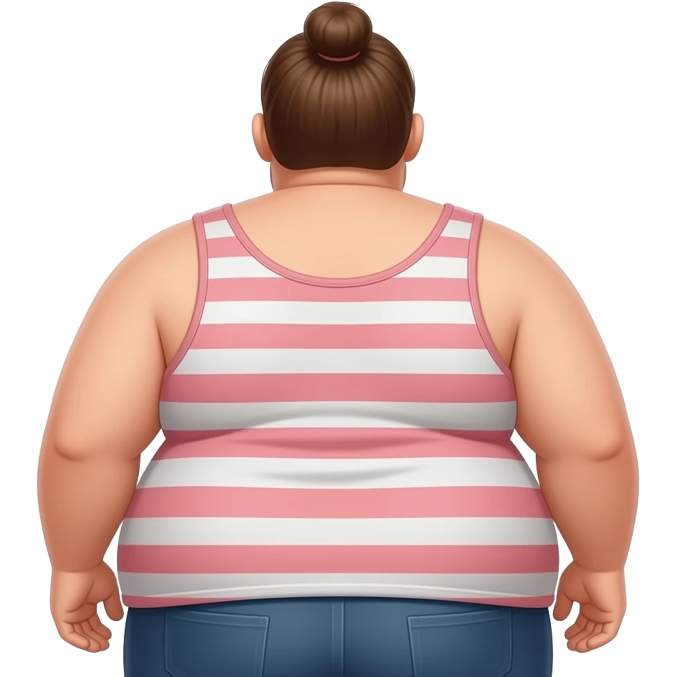 Fat back obese emoji