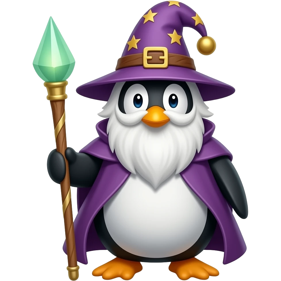 Penguin Wizard emoji