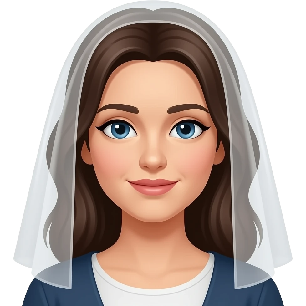 Create high-quality glossy emojis with a vibrant modern style.Make the emojis look premium, shiny, and eye-catching with bright highlights, smooth gradients, soft reflections, and glowing details. Woman With  complete cover hair  Veiled decent  emoji emoji