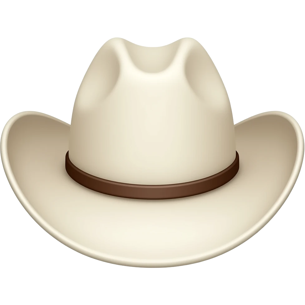 Chapéu de caubói branco Barbie the movie emoji