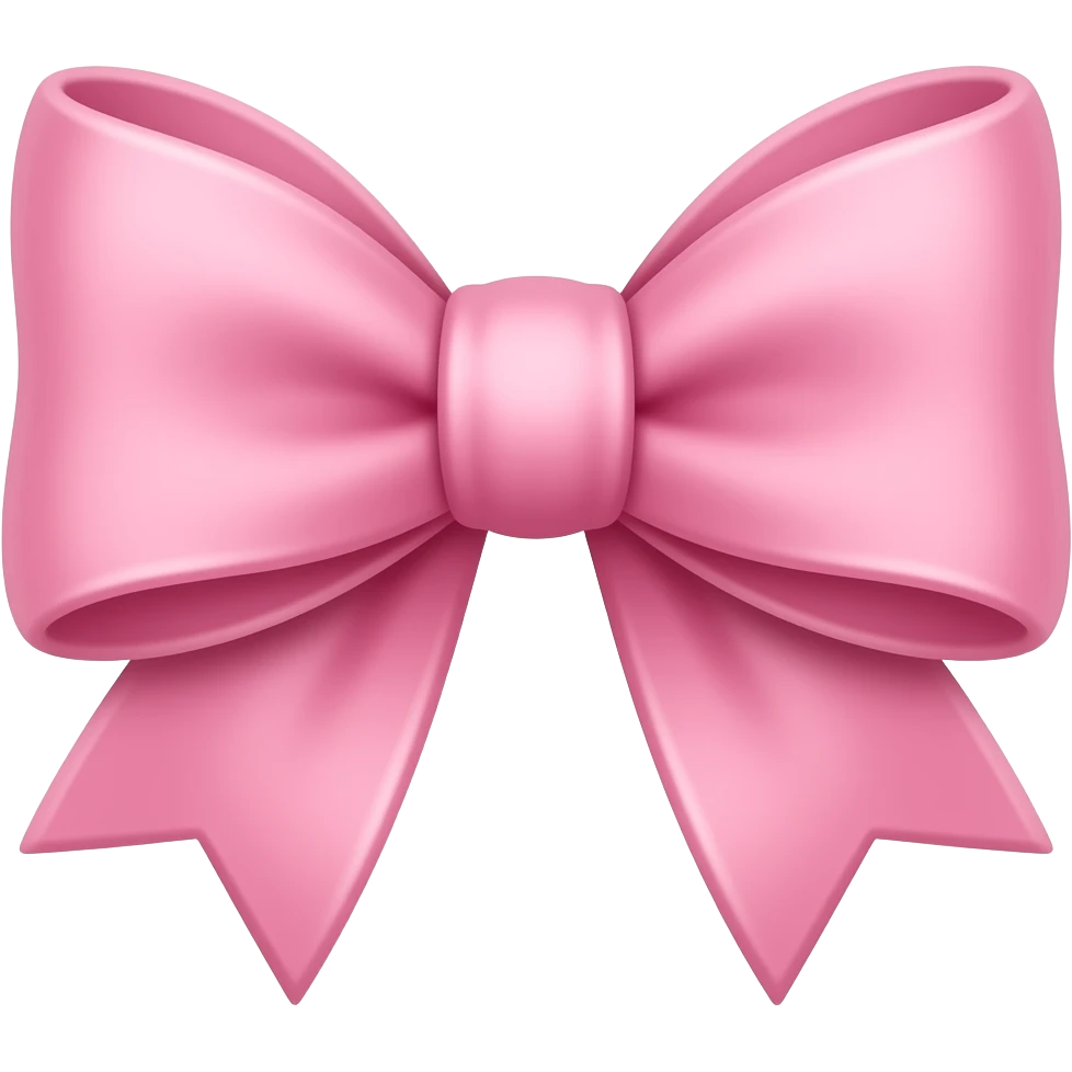 cute light pink bow emoji