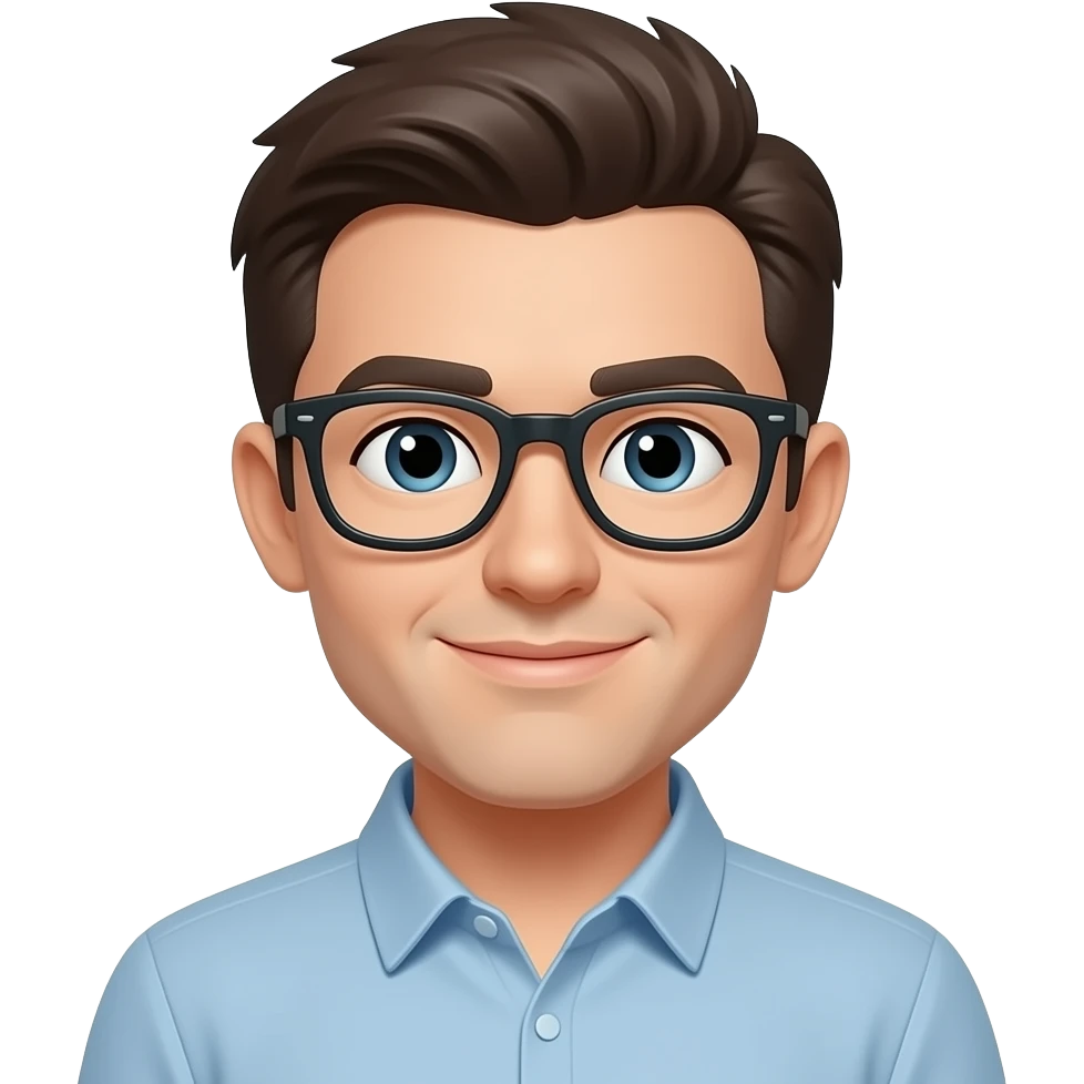 Create high-quality glossy emojis with a vibrant modern style.Make the emojis look premium, shiny, and eye-catching with bright highlights, smooth gradients, soft reflections, and glowing details. glasses emoji emoji